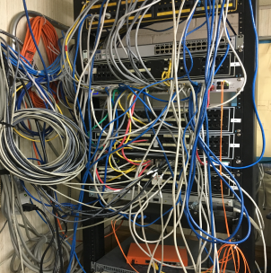 unorganized wiring